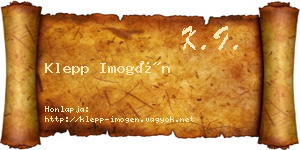 Klepp Imogén névjegykártya